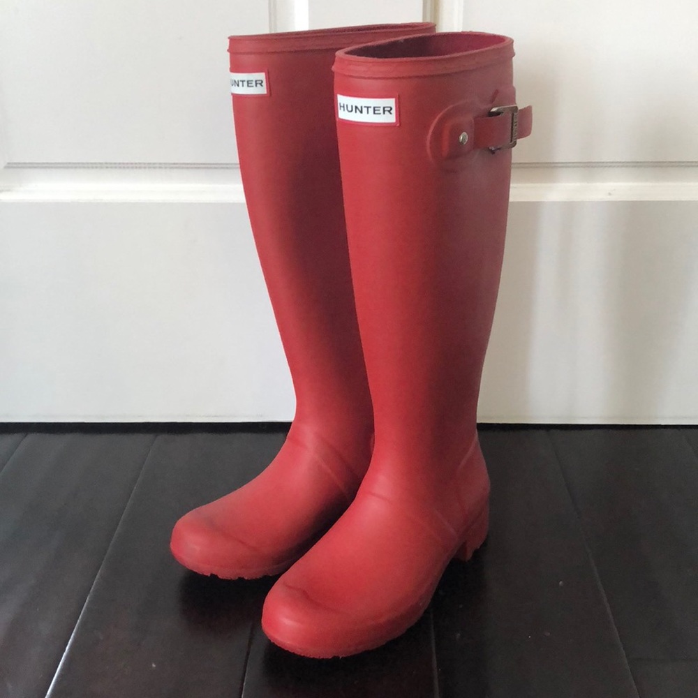 Matte Red Hunter Boots